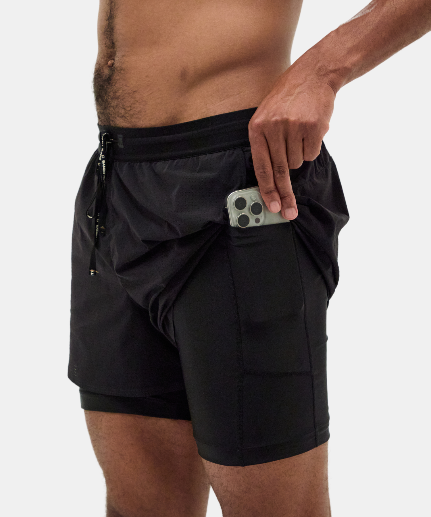 Men's Vento™ 2-In-1 Run Short - Black