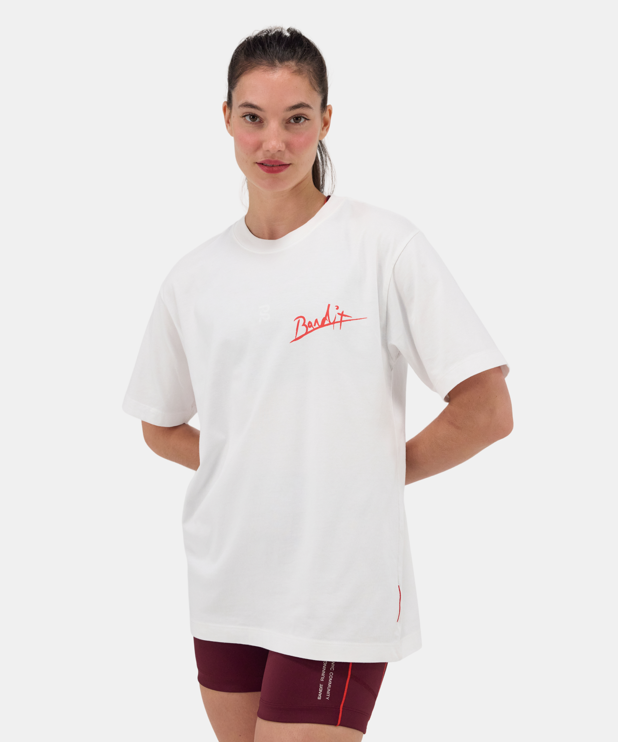 Painted Flower Cotton Tee, Unisex - White