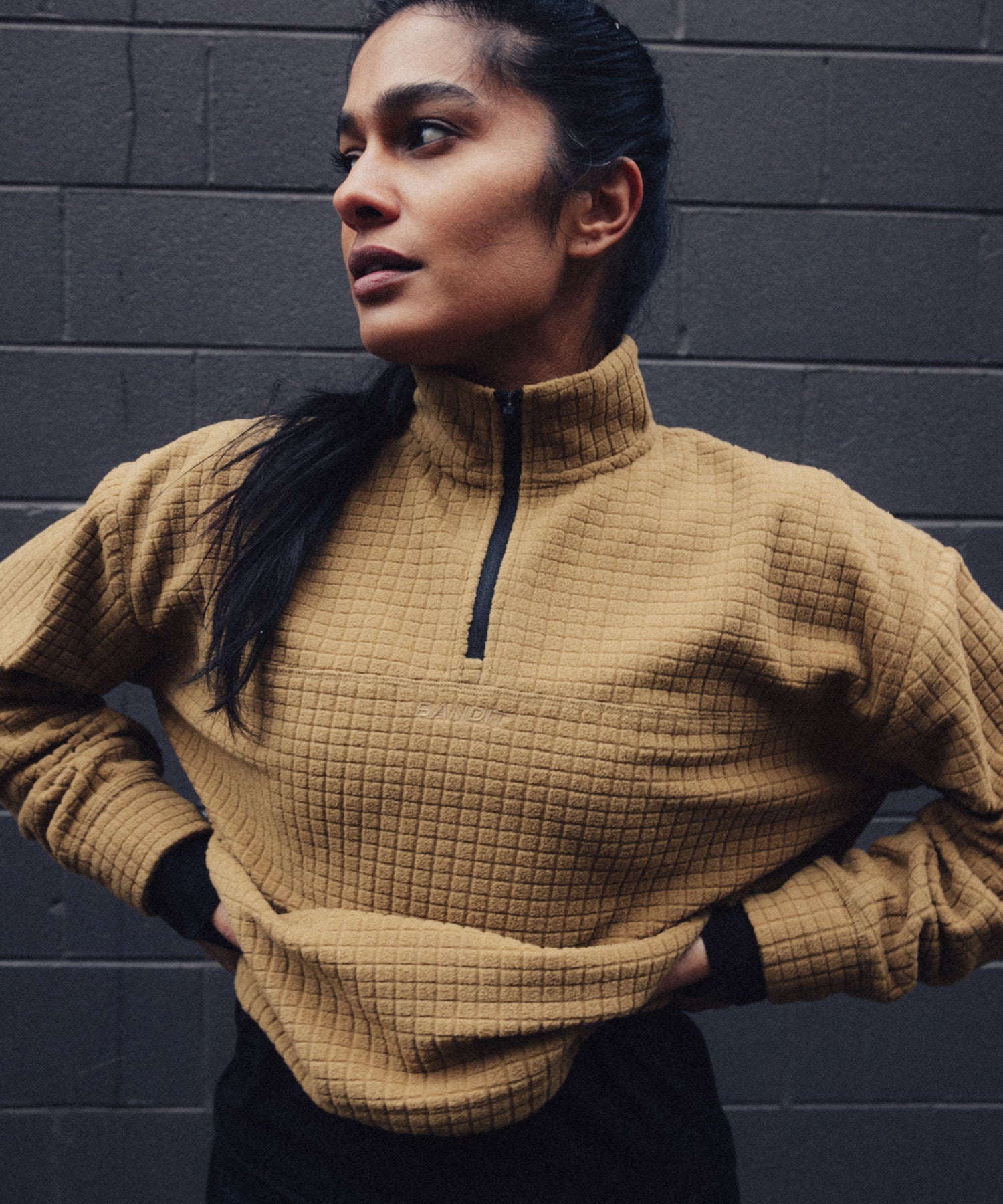 Women's MacroSoft™ Quarter Zip - Antique Brass