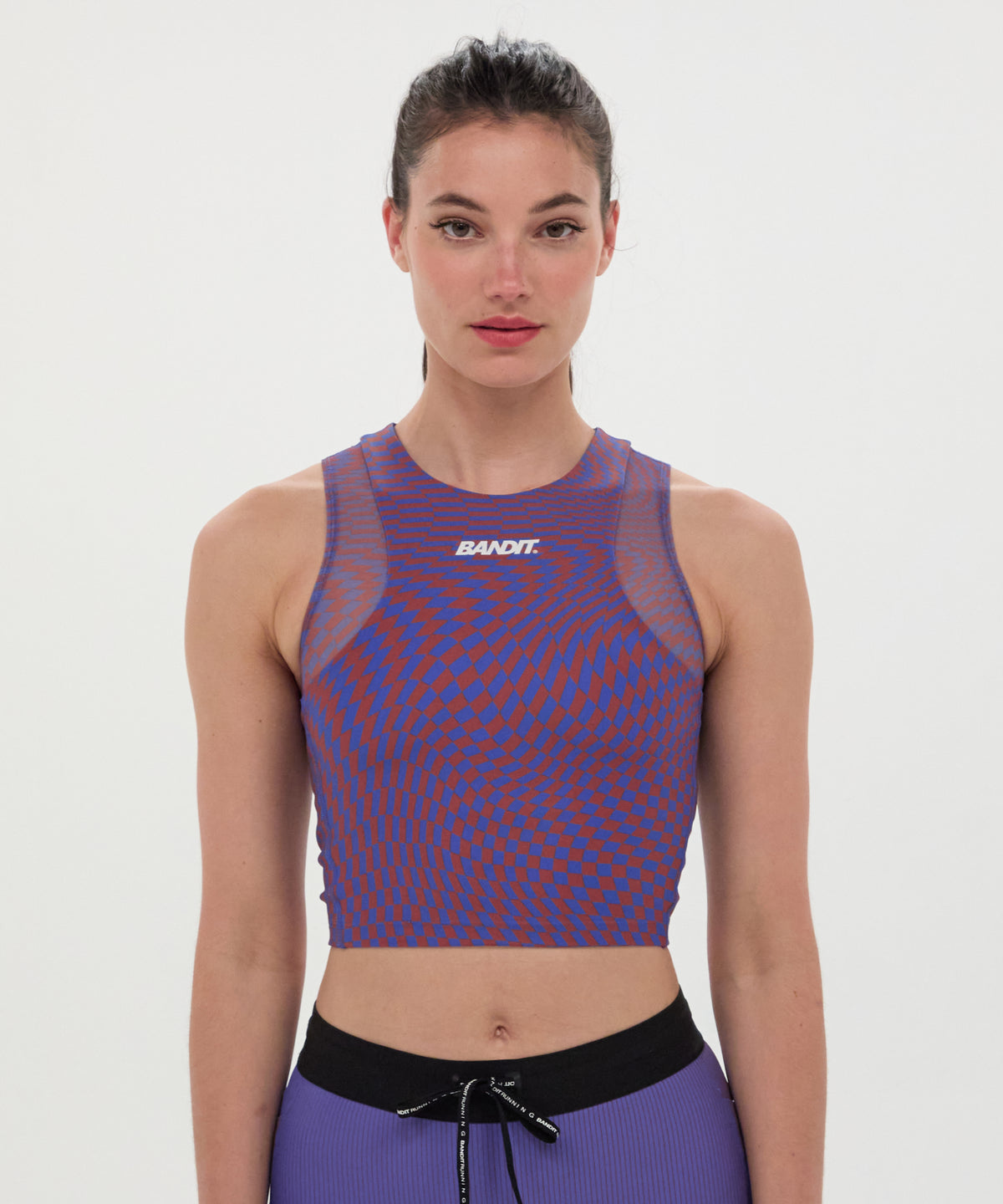 Stamina™ Lyra Race Crop - Deep Peri Blue with Rust
