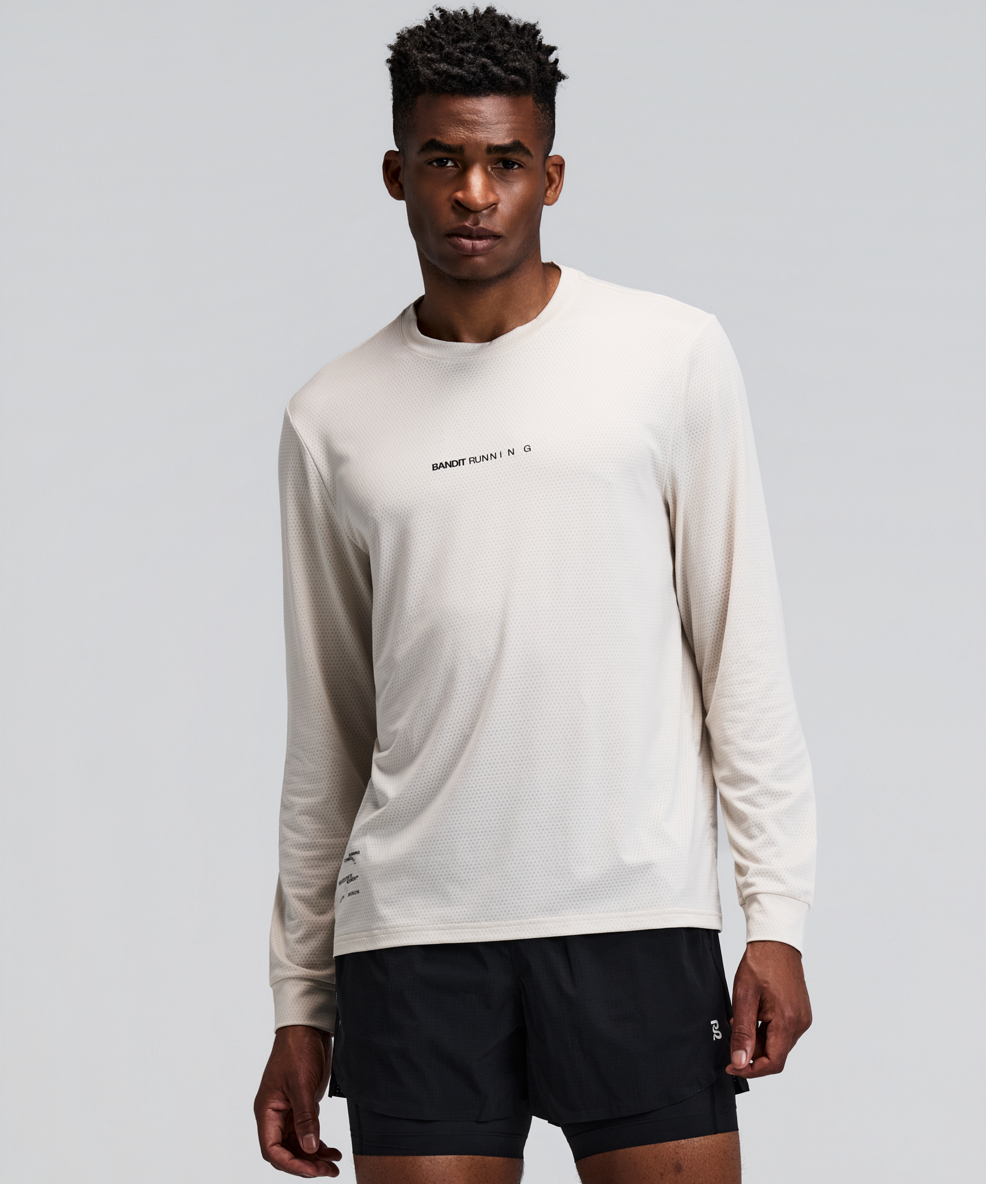 Micromesh™ Long Sleeve Performance Tee - Unisex, Champagne