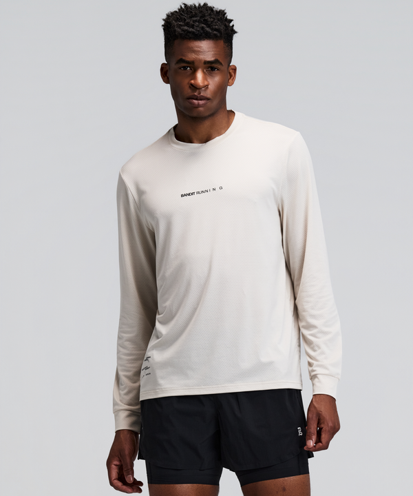Unisex Micromesh™ Long Sleeve Performance Tee - Champagne
