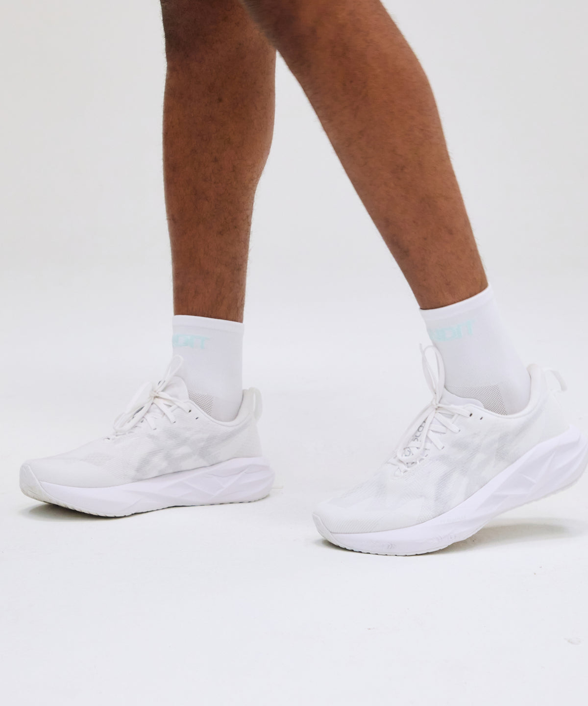 Lite Run™ Socks - White with Minty Blue (2 Pack)