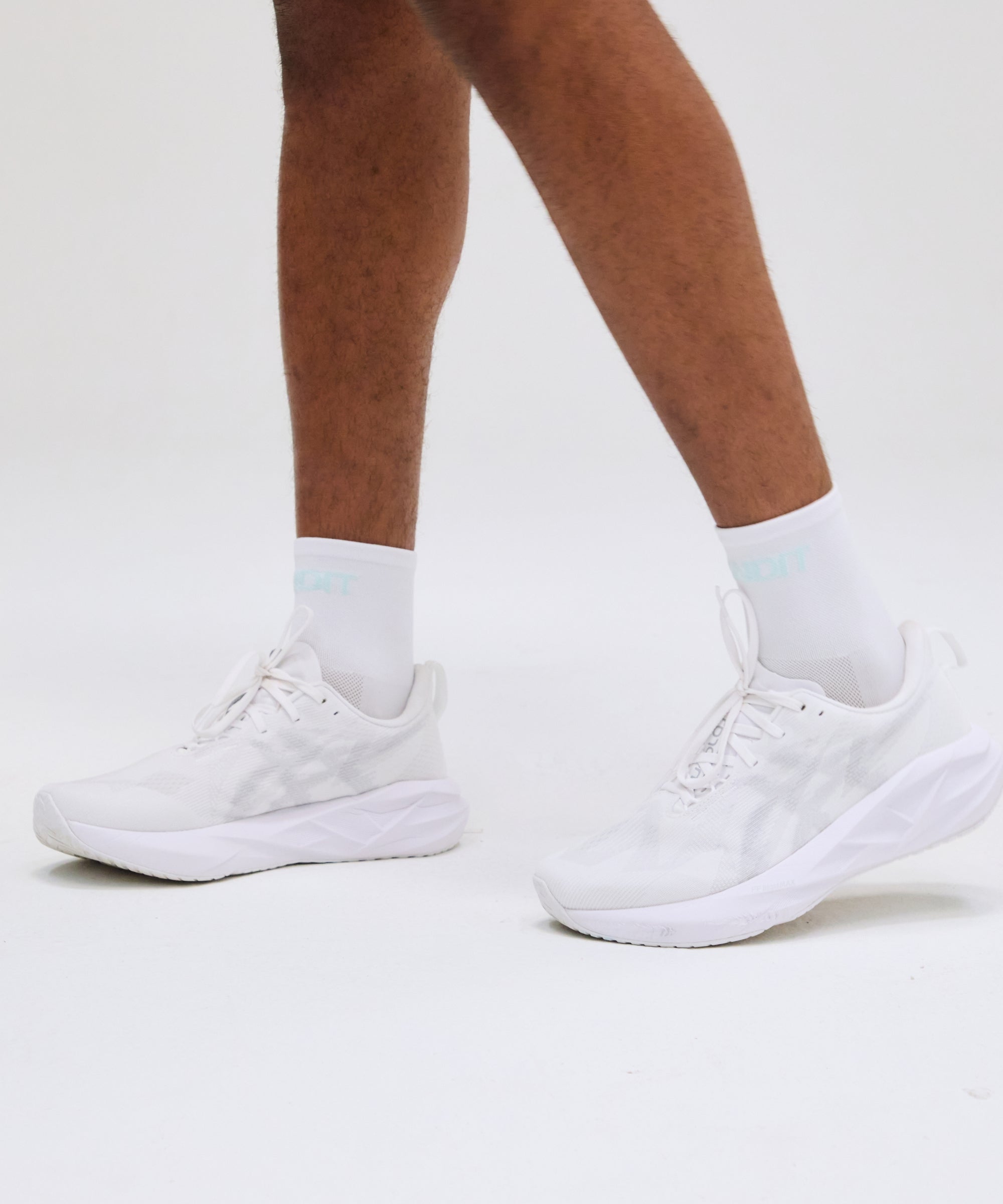 Lite Run™ Socks - White with Minty Blue (2 Pack)