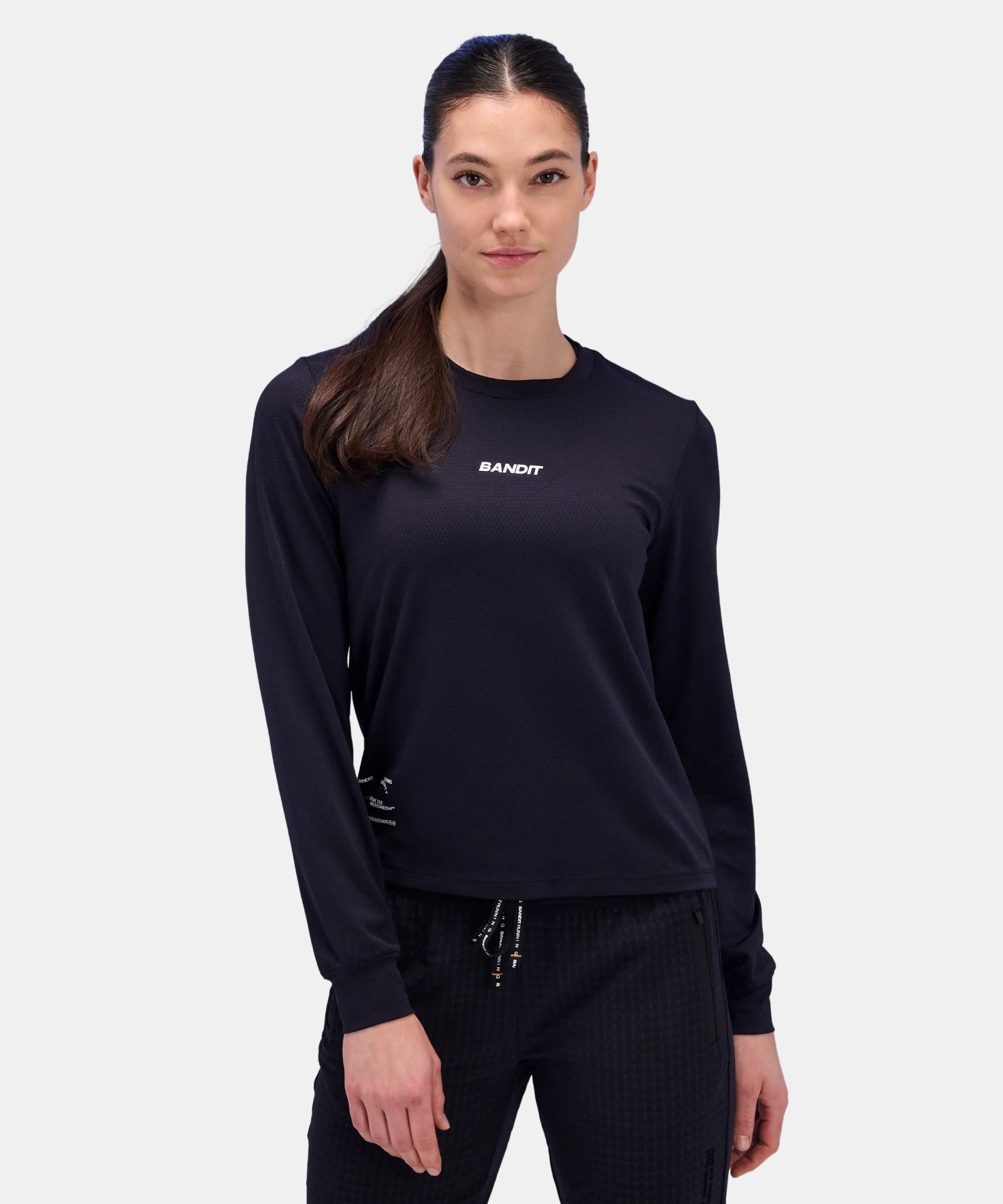 Women's Micromesh™ Long Sleeve Tee - Black