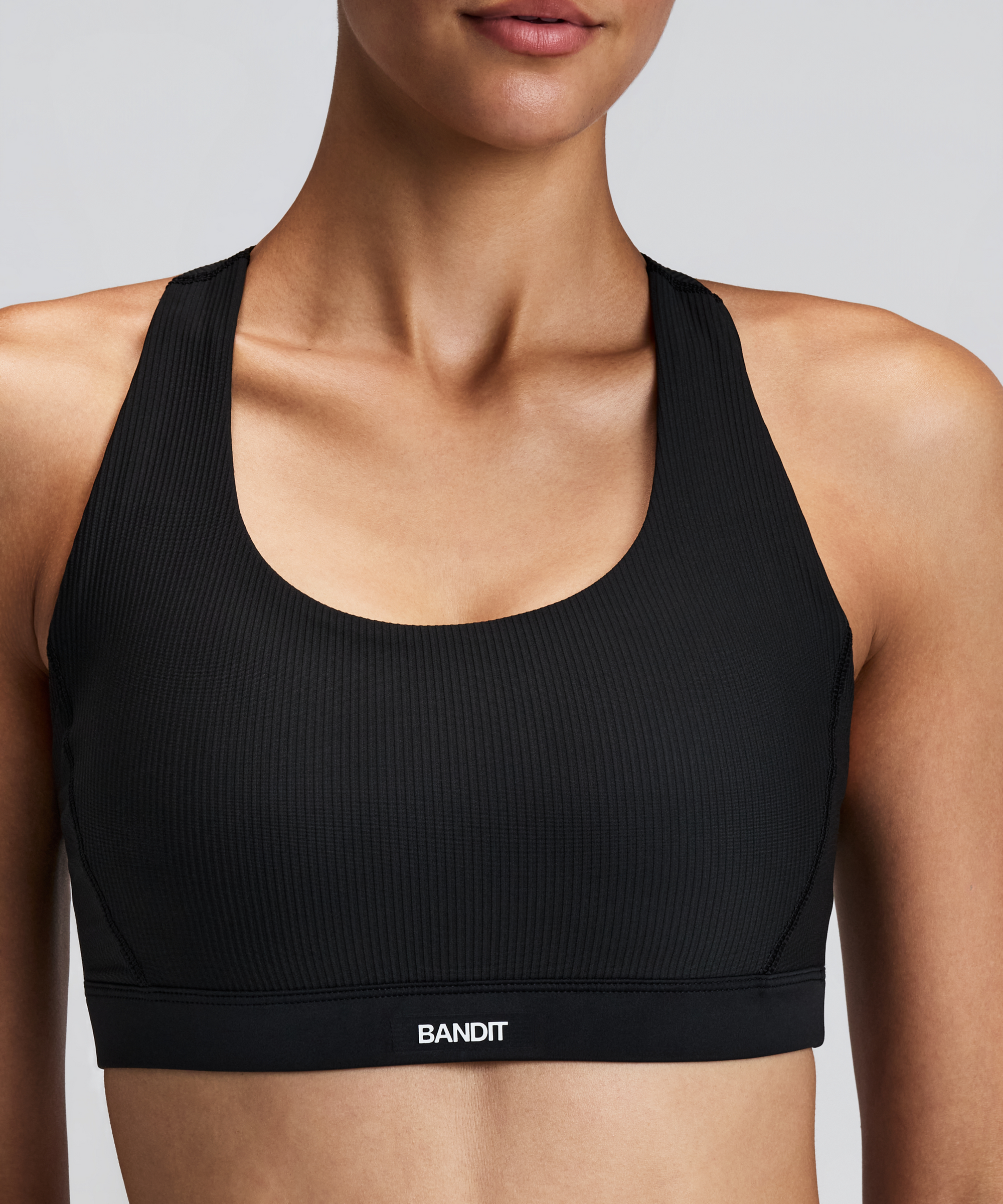 Cadence™ Scoop Neck Run Bra - Black