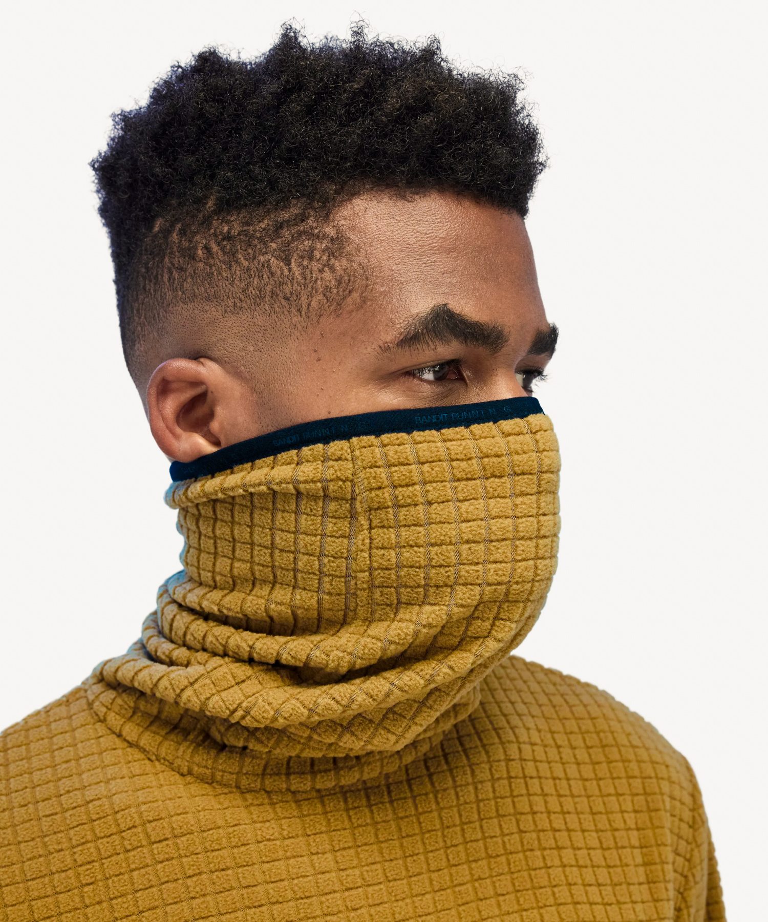 Men's MacroSoft Grid™ Funnelneck - Antique Brass