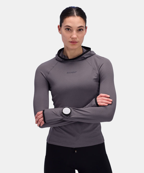 Women's AuraGrid™ Hooded Performance Top - Haze
