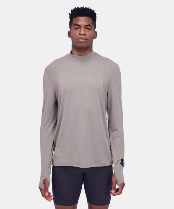 Men's AuraGrid™ Mockneck Long Sleeve - Zinc