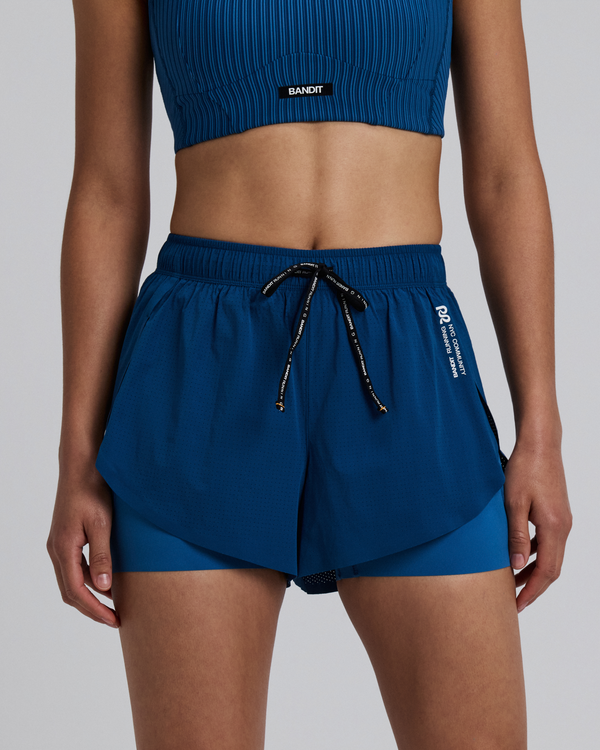 Women's Vento™ 2-in-1 Run Short - Ink Blue / Aegean