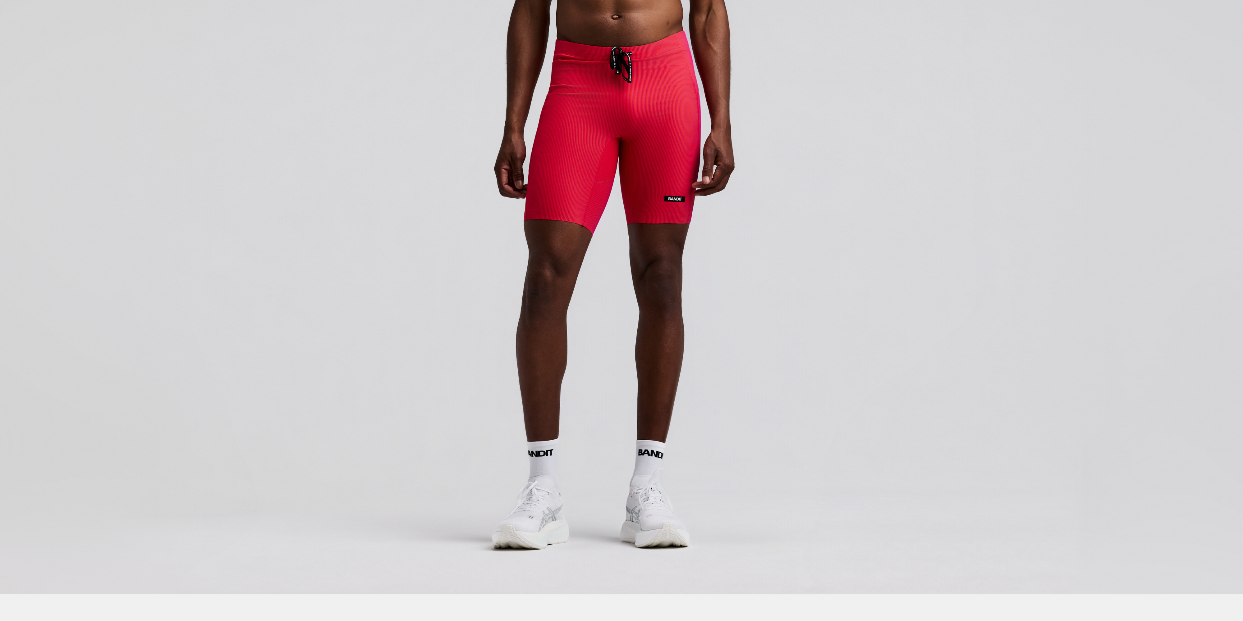Men's Striped Cadence™ Half Tights - Poppy / Azalea
