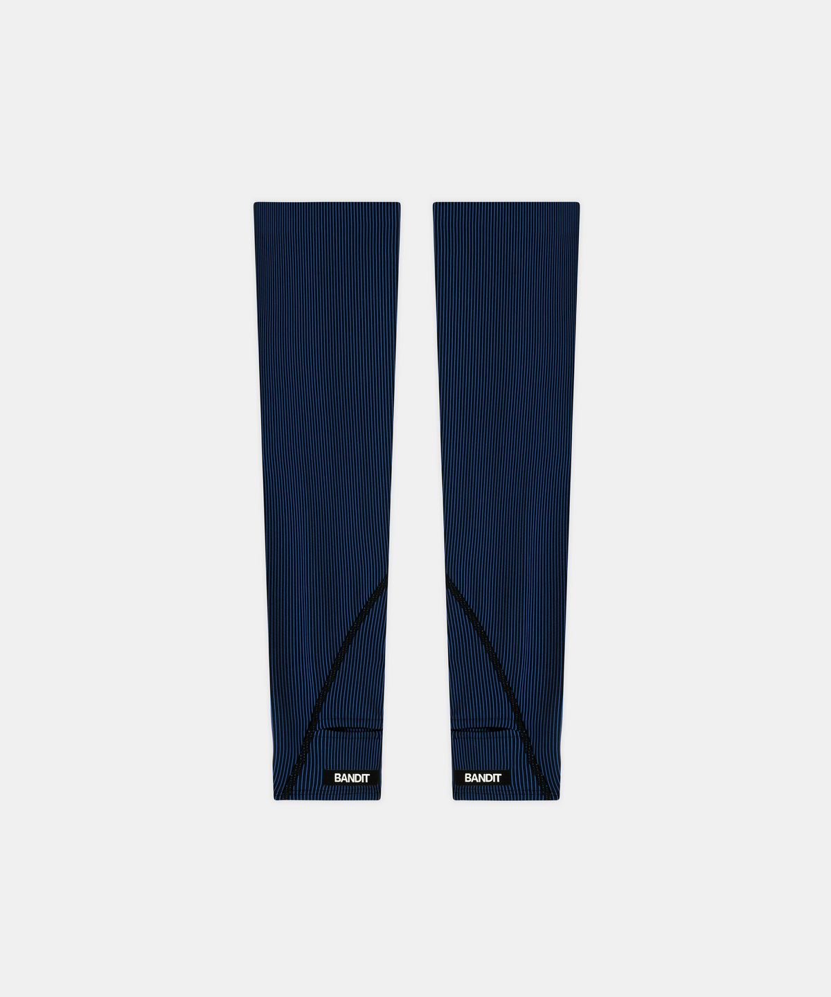 Striped Cadence™ Compression Sleeves - Black / Bauhaus Blue