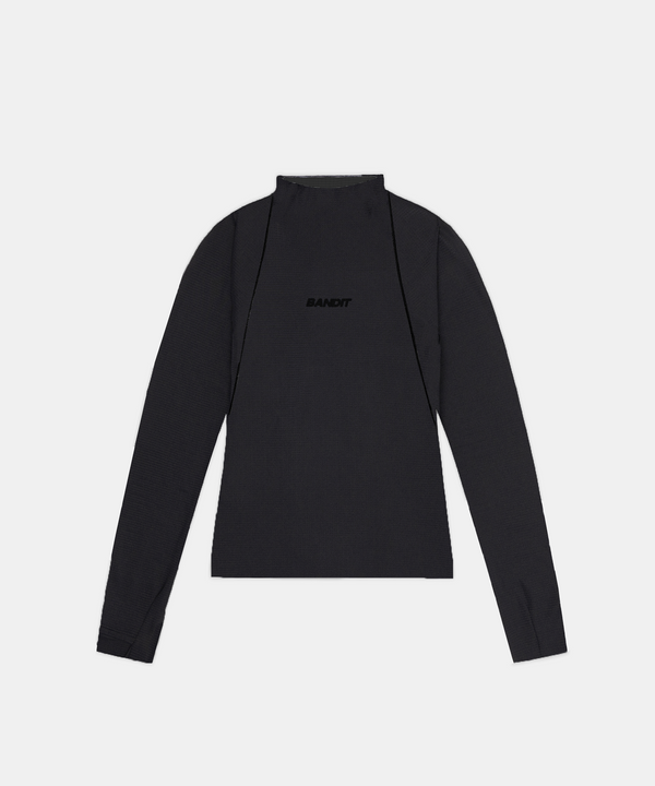 Women's AuraGrid™ Mockneck Performance Top - Black