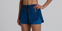 Thumbnail of Women's Vento™ 2-in-1 Run Short - Ink Blue / Aegean