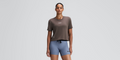 Thumbnail of Women's Micromesh™ Cropped Run Tee - Cocoa