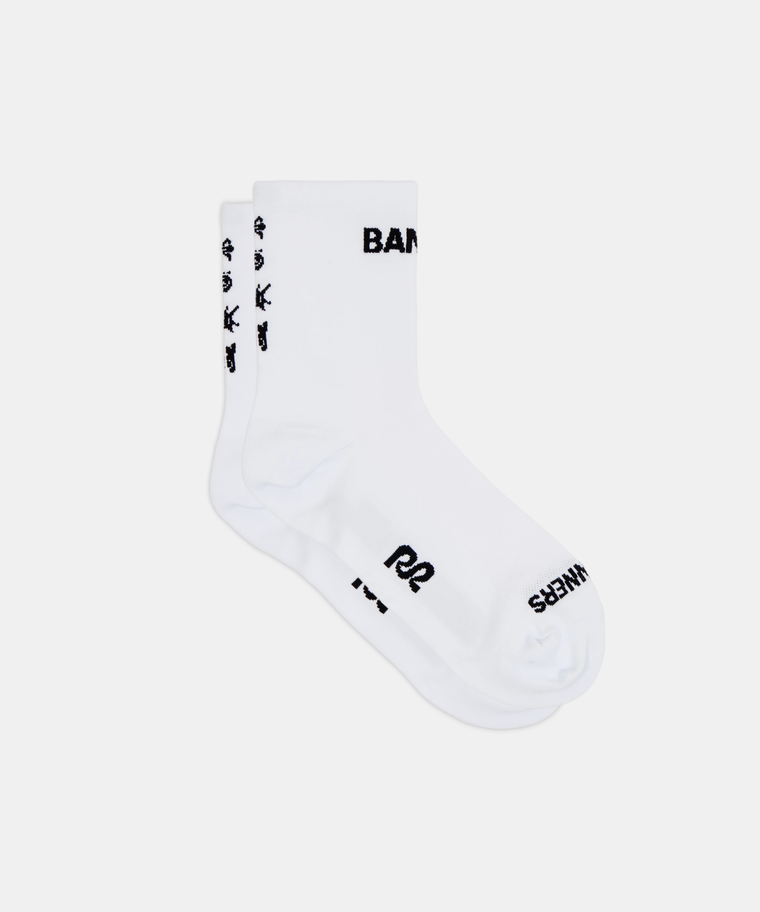 Lite Run™ Spring Motif Quarter Socks - White / Black