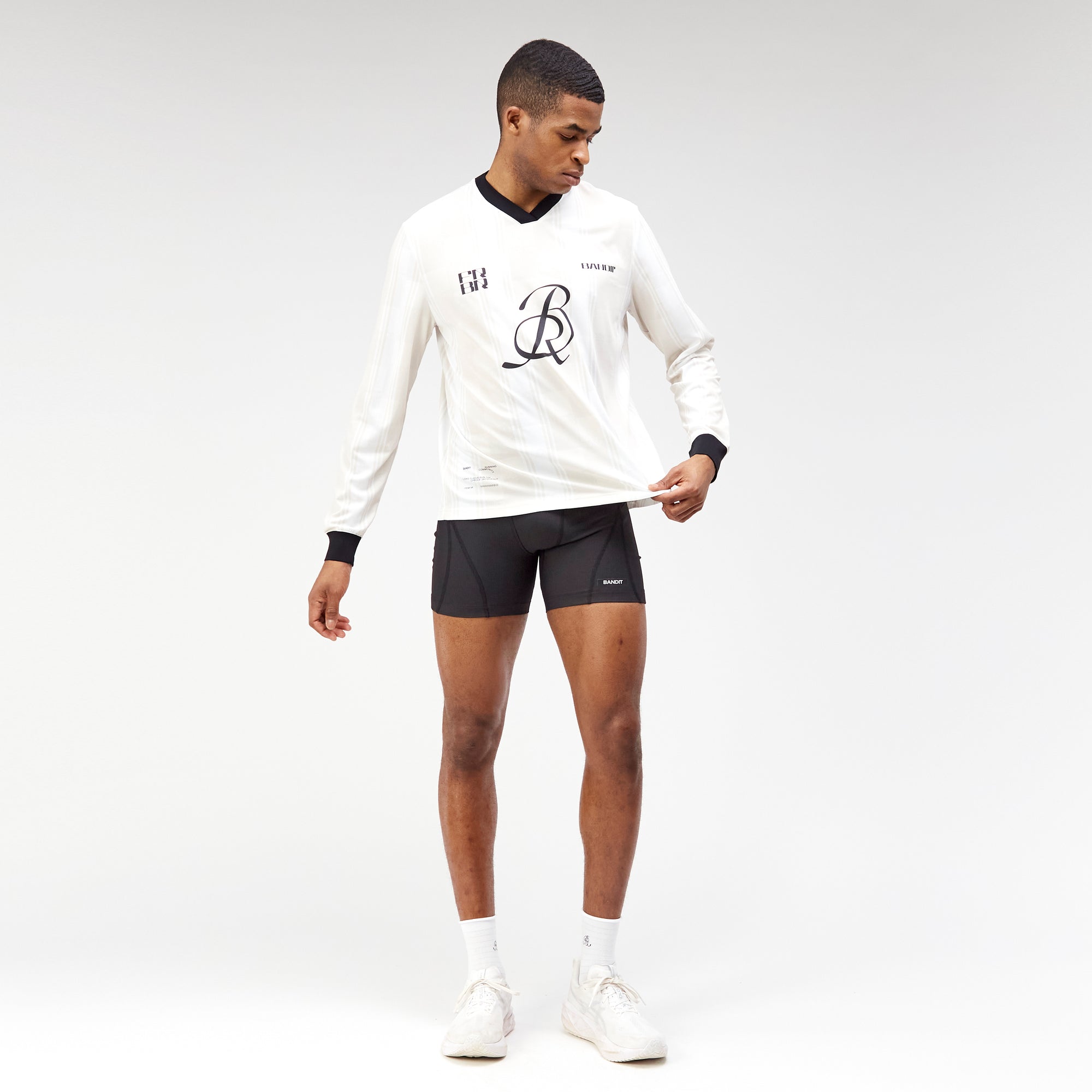 Jacquard "BR" Long Sleeve, Unisex - Stone