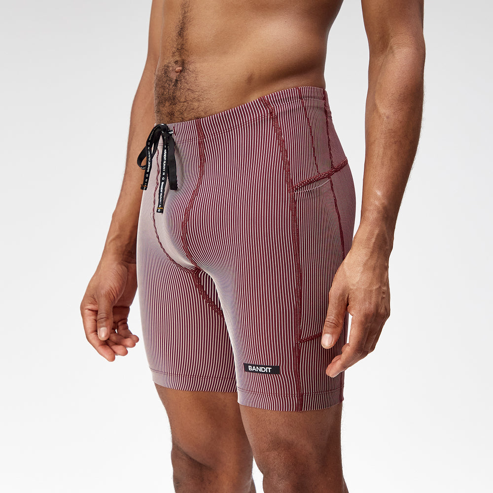 Striped Cadence™ Next Gen 7 Pocket Half Tights - Port