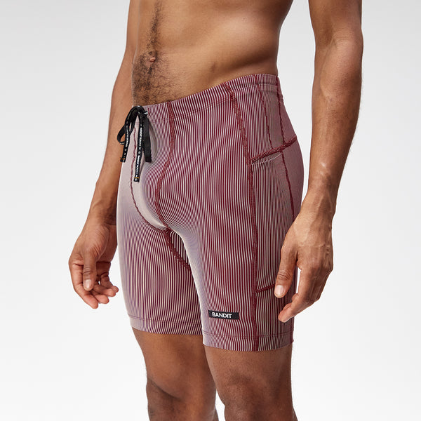 Striped Cadence™ Next Gen 7 Pocket Half Tights - Port