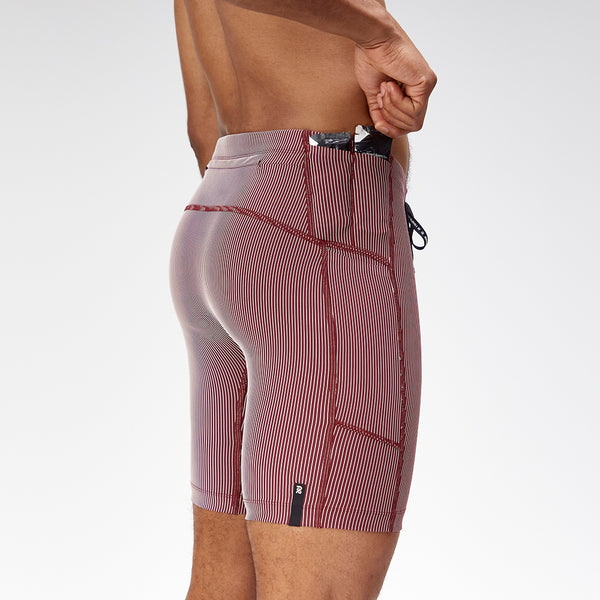 Striped Cadence™ Next Gen 7 Pocket Half Tights - Port
