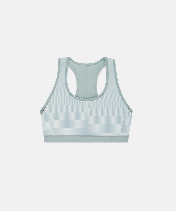 Women's Vanisher™ Reverso™ Scoop Neck Run Bra - Growing Grid - Lagoon / Mist