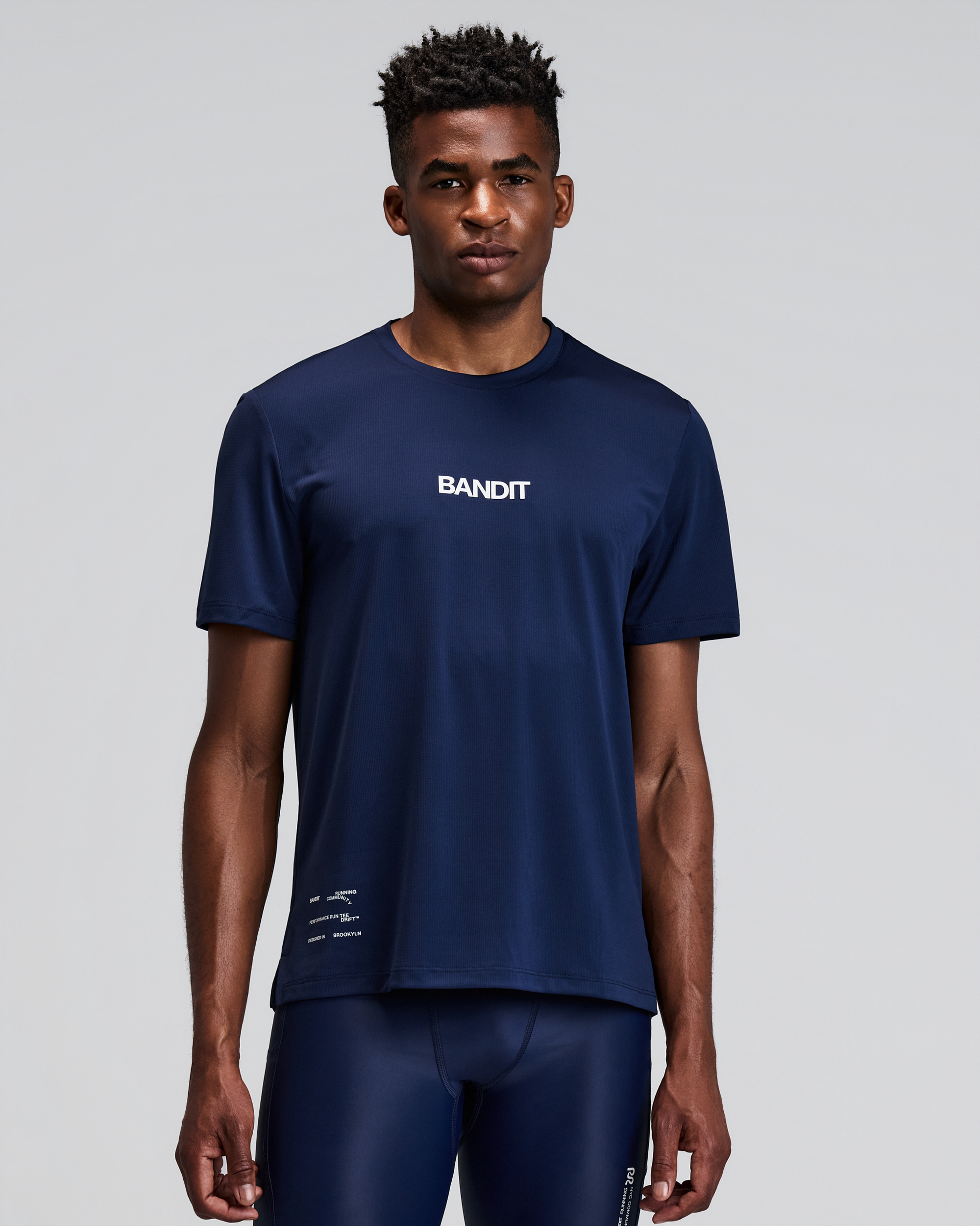 Drift™ Men's Performance Run Tee - NY Navy | Bandit Running