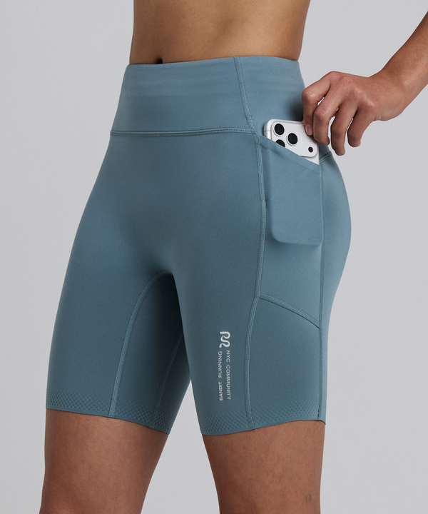Women's Stamina-V™ High Waist 7" Compression Short - Tranquil Blue