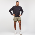 Thumbnail of Cotton Fleece Abstract Grid Crewneck - Unisex, Black