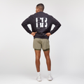 Thumbnail of Cotton Fleece Abstract Grid Crewneck - Unisex, Black