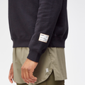 Thumbnail of Cotton Fleece Abstract Grid Crewneck - Unisex, Black