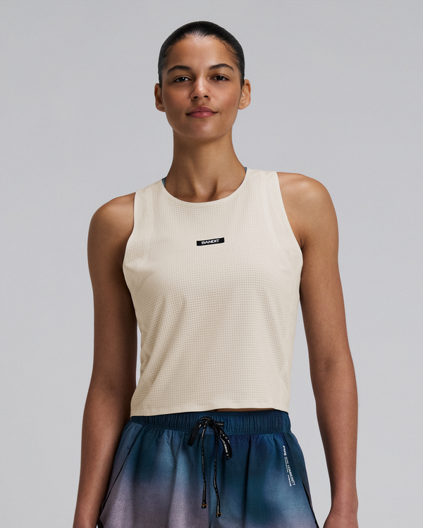 Women's GeoMesh™ Race Singlet - Cream
