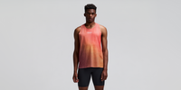 Thumbnail of Men's Shredder™ Race Singlet with Flopack™ - Linear Gradient - Poppy / Copal
