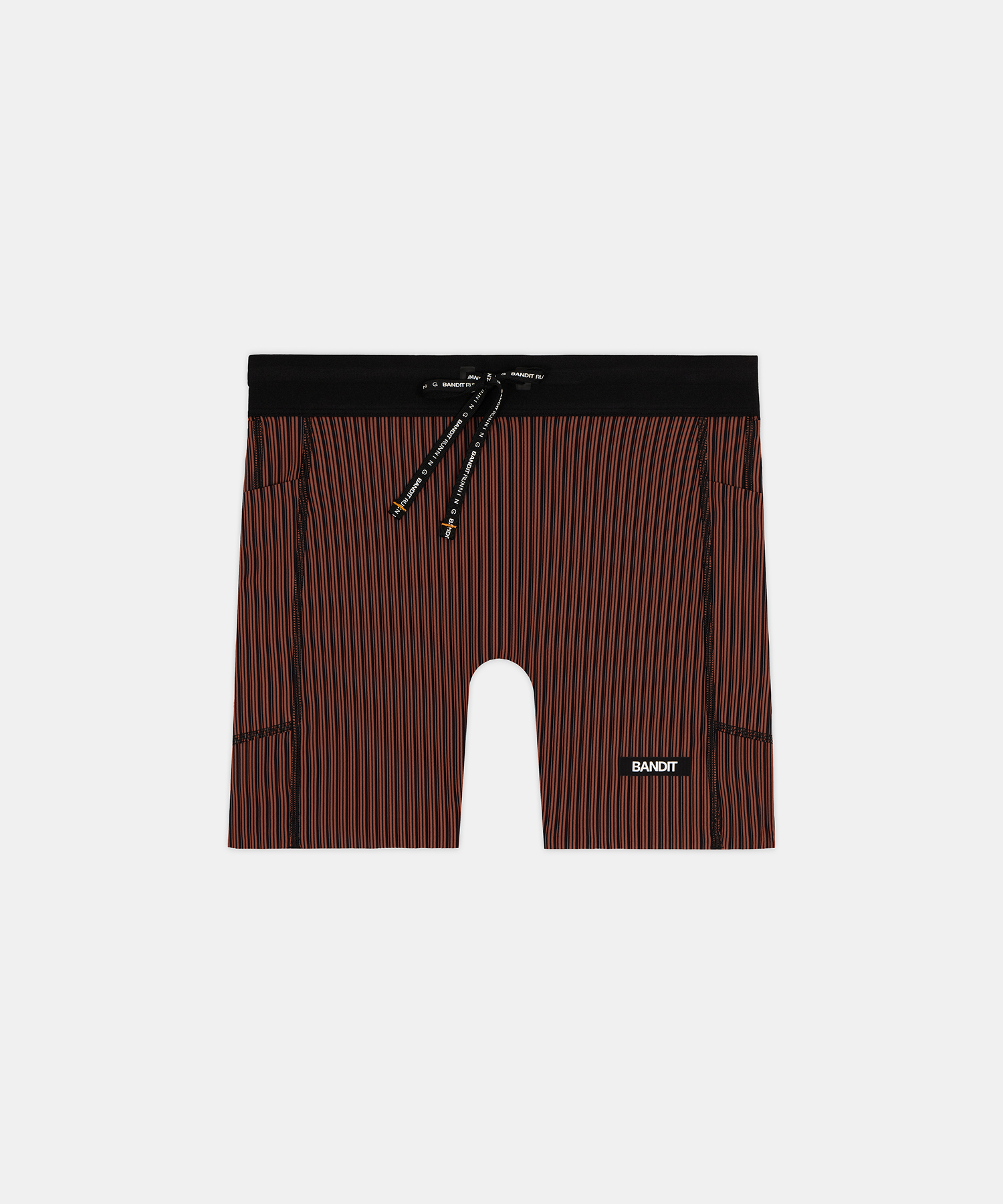 Women's Striped Cadence™ 5" Compression Shorts - Mahogany / Black