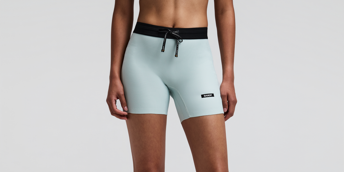 Women's Striped Cadence™ 5" Compression Shorts - Mist / Lagoon