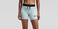 Thumbnail of Women's Striped Cadence™ 5" Compression Shorts - Mist / Lagoon