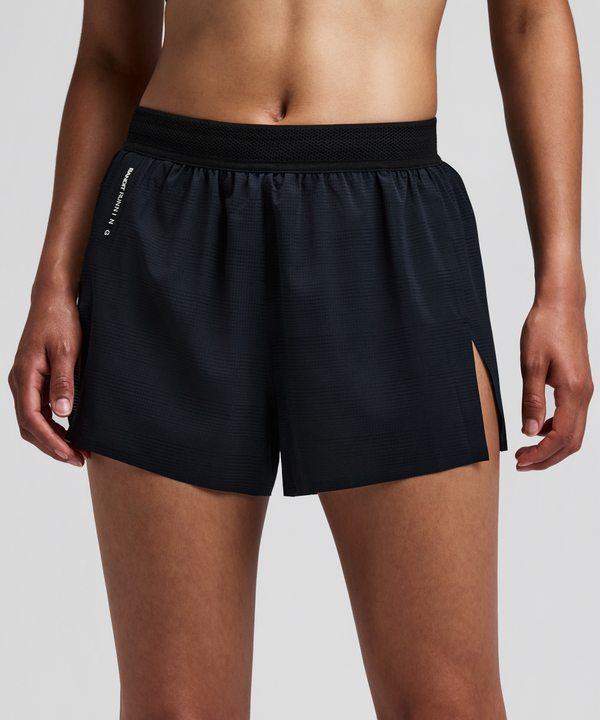 Women's CoolGrid™ 3" Split Shorts - Black