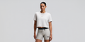 Thumbnail of Women's Micromesh™ Cropped Run Tee - Plaster
