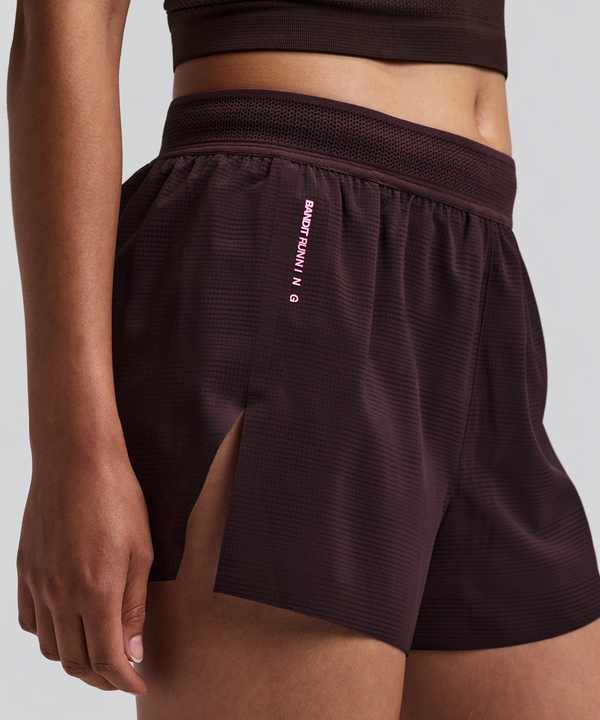 Women's CoolGrid™ 3" Split Shorts - Espresso