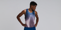Thumbnail of Men's Specter™ Shorty Race Singlet - Flow State Aegean Multi