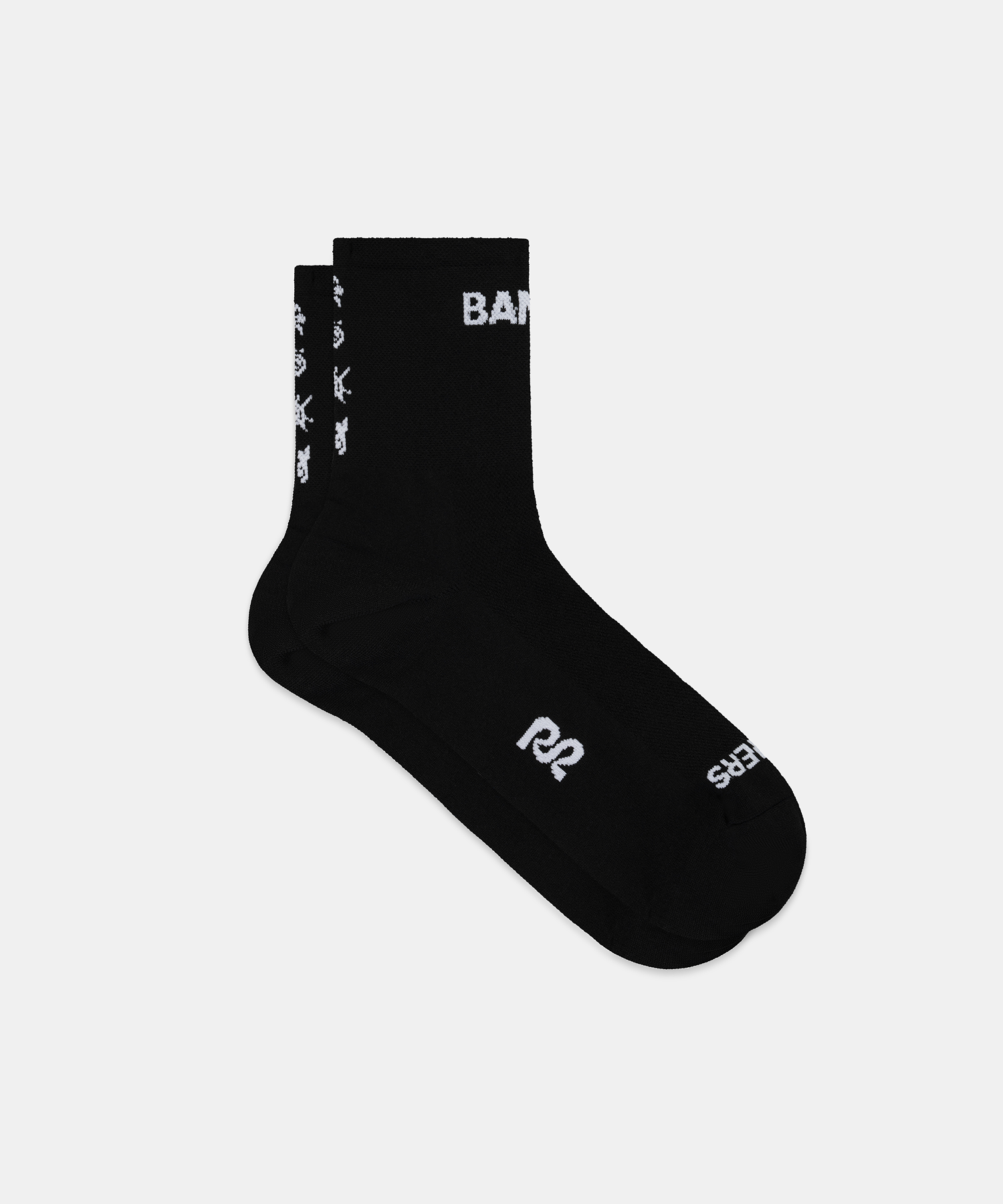 Lite Run™ Spring Motif Quarter Socks - Black / White