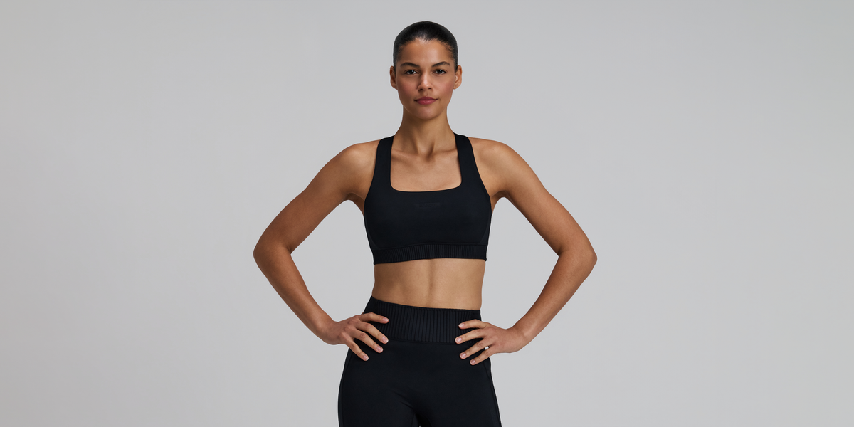 Women's Stamina-V™ Square Neck Run Bra - Black
