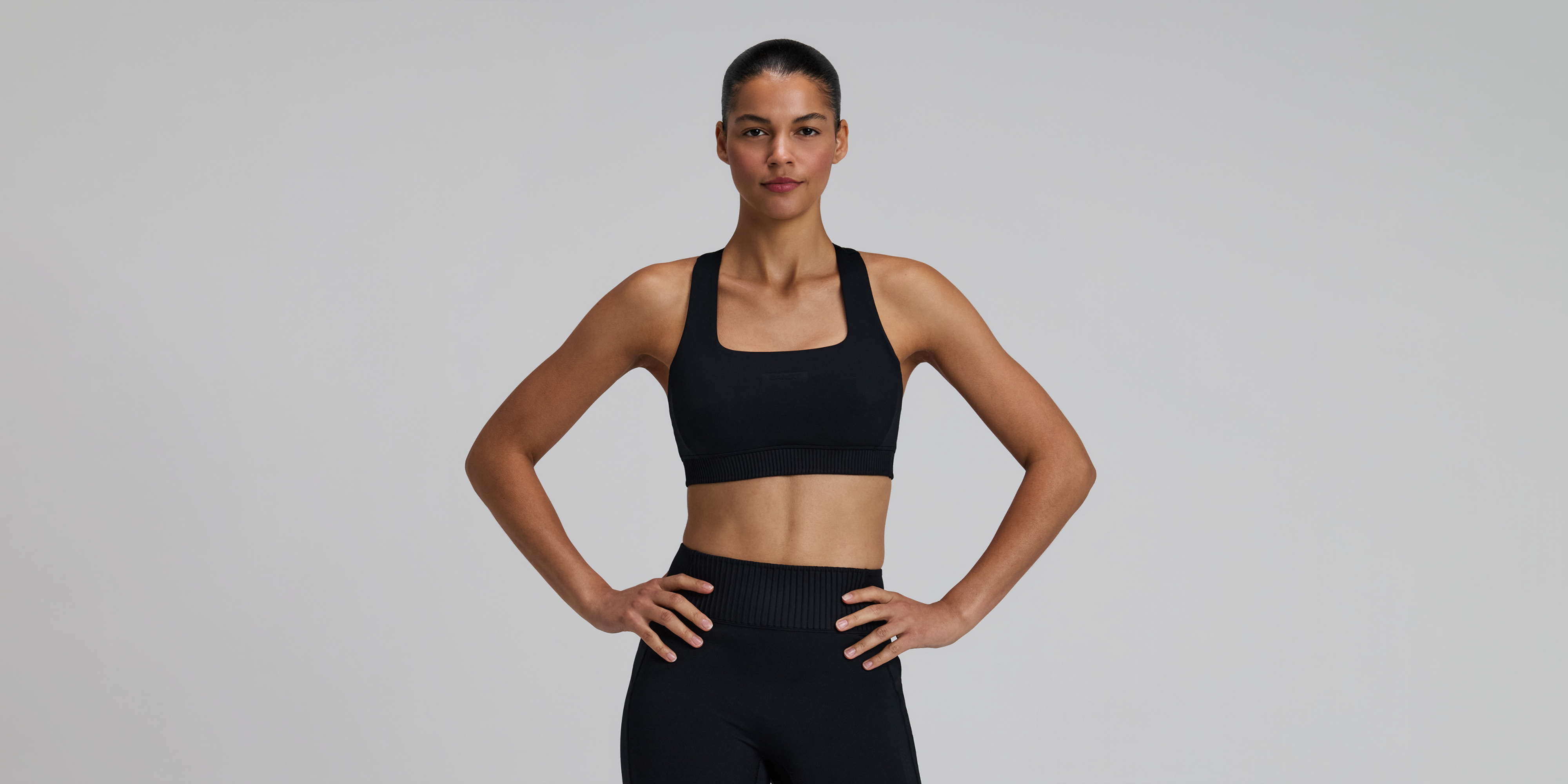 Women's Stamina-V™ Square Neck Run Bra - Black