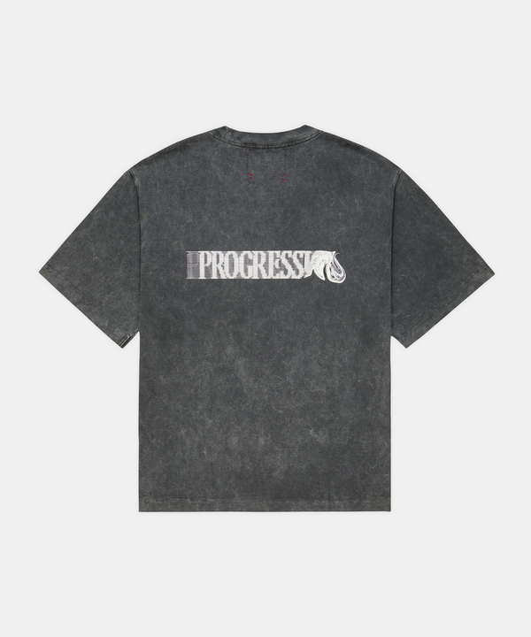Unisex Heavyweight Cotton Box Tee - Black Chroma Wash
