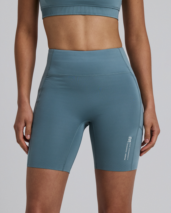 Women's Stamina-V™ High Waist 7" Compression Short - Tranquil Blue