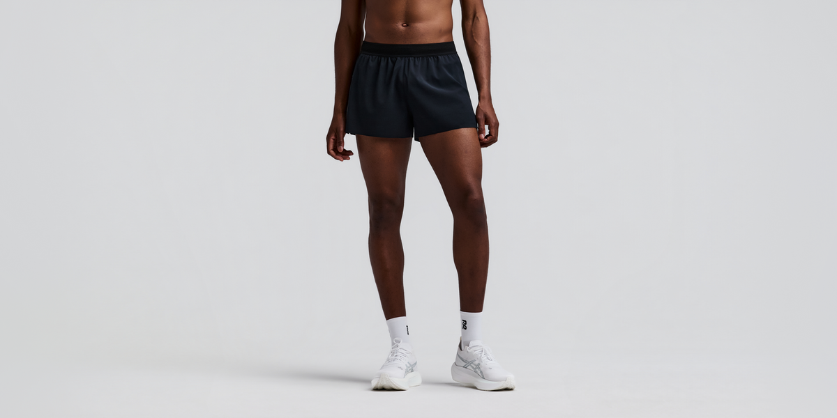 Men's CoolGrid™ 3" Split Short - Black