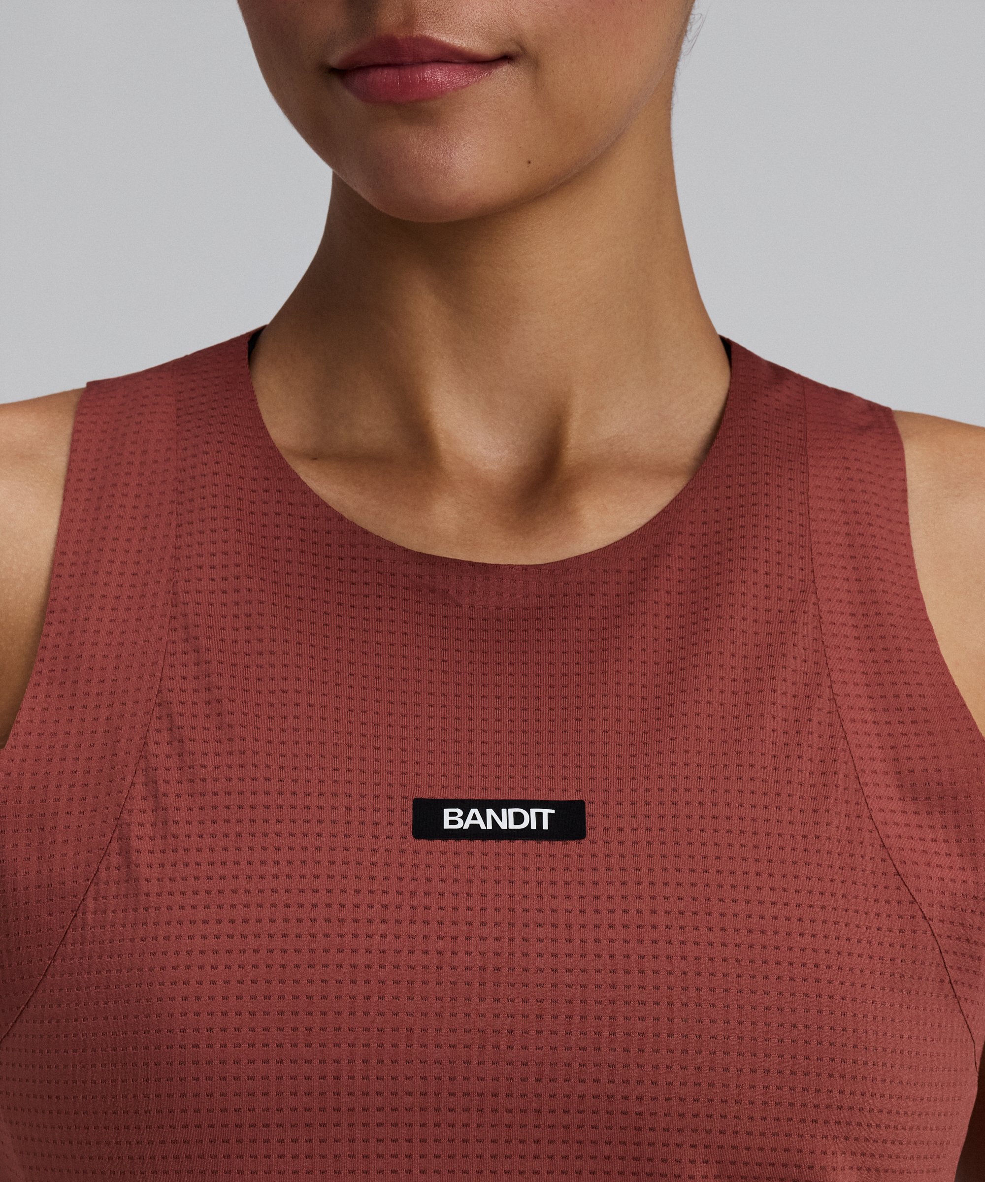 Women's GeoMesh™ Race Singlet - Mahogany