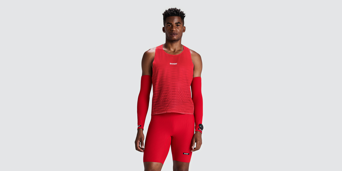 Men's Shredder™ Shorty Race Singlet - Oxide Red