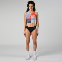 Thumbnail of Full-length front view of the Stamina™ Racing Buns with pockets, designed for marathon racing season. Features a matte-finished fabric, reflective logo details, and a comfortable brushed elastic waistband.