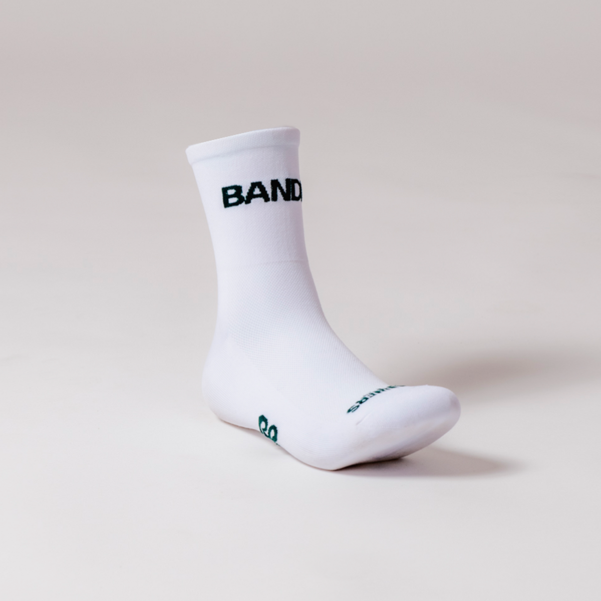 Lite Run Quarter Socks - White with Pine - 2 Pack
