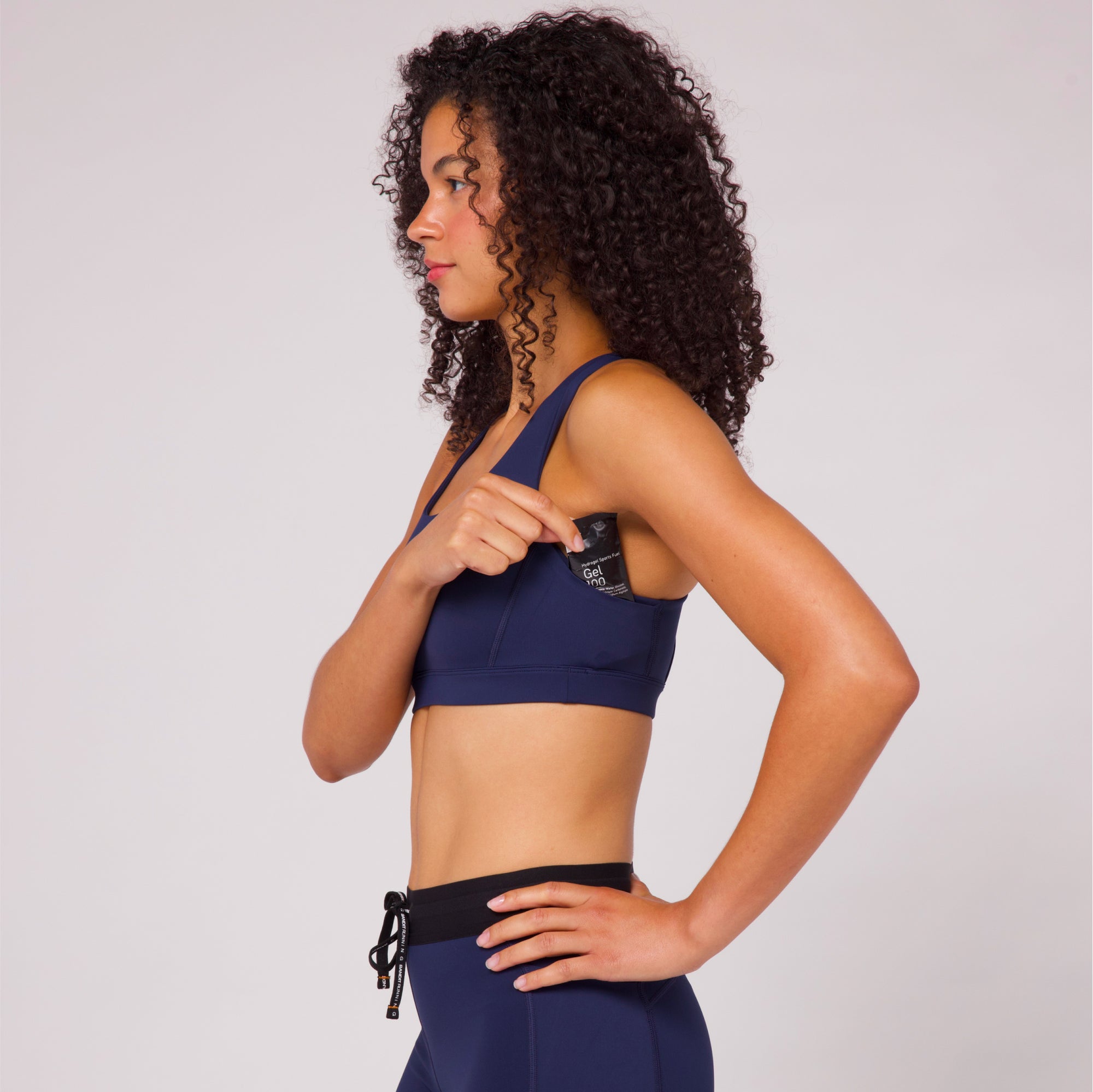 Stamina™ Scoop Neck Run Bra - NY Navy